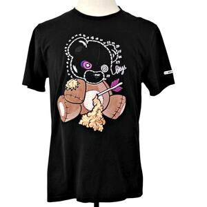 BKYS Black Keys Angry Teddy Bear Arrow in Gut T-Shirt MED Streetwear